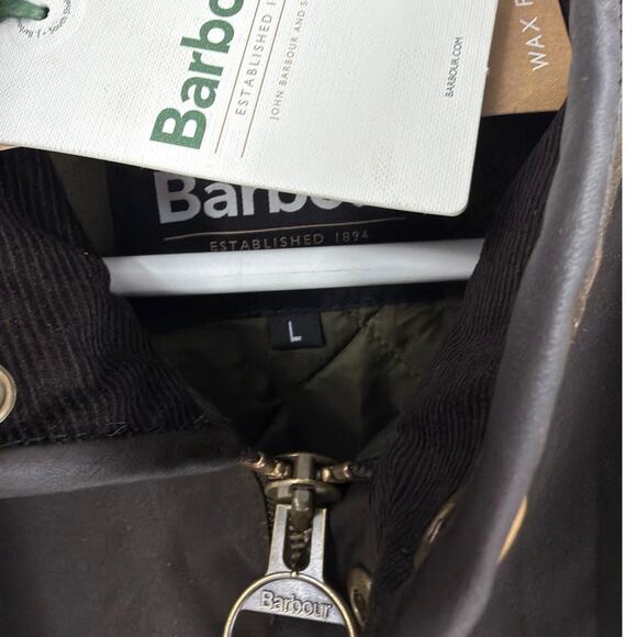 Barbour Men's Olive Prestbury Waxed Jacket Size L - Picture 5 of 11